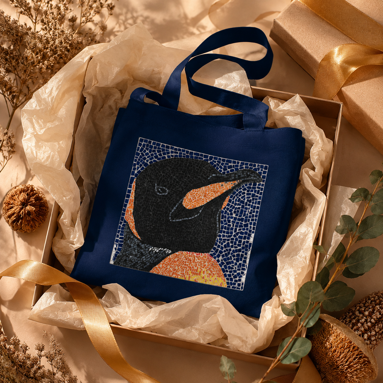 Emperor Aurelius Eco-Friendly Tote Bag – Penguin Art Cotton Tote