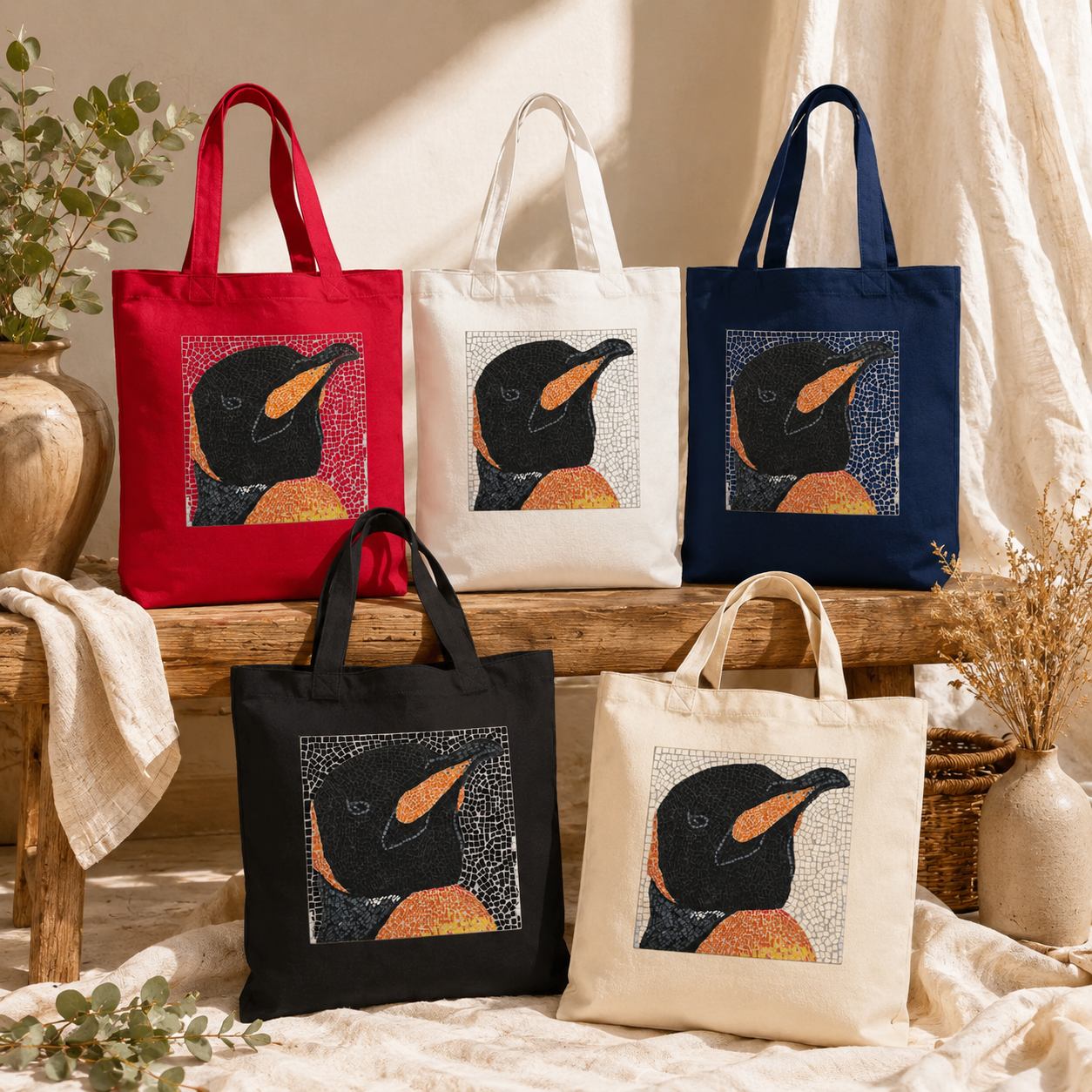 Emperor Aurelius Eco-Friendly Tote Bag – Penguin Art Cotton Tote