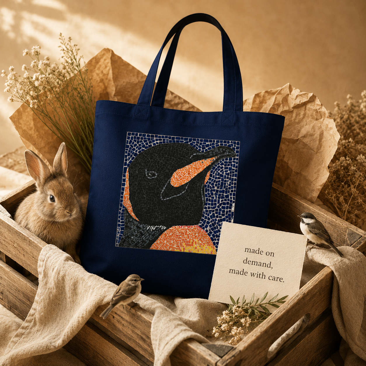 Emperor Aurelius Eco-Friendly Tote Bag – Penguin Art Cotton Tote