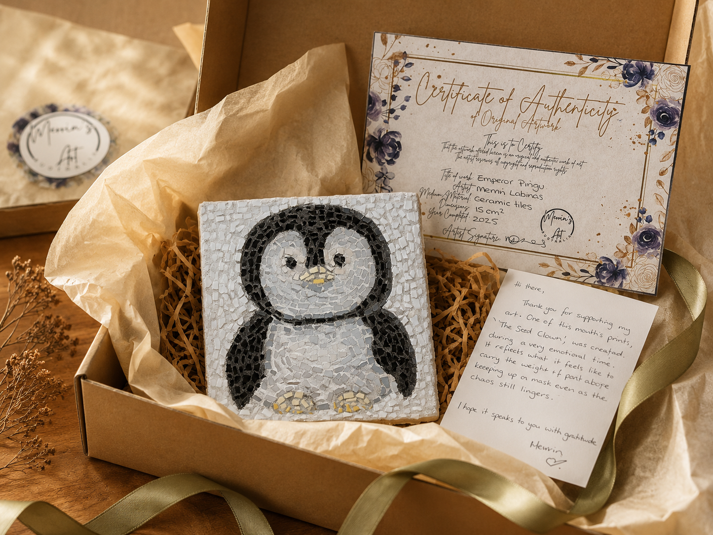 Emperor Pingu Emperor Penguins Mosaic Original Artwork