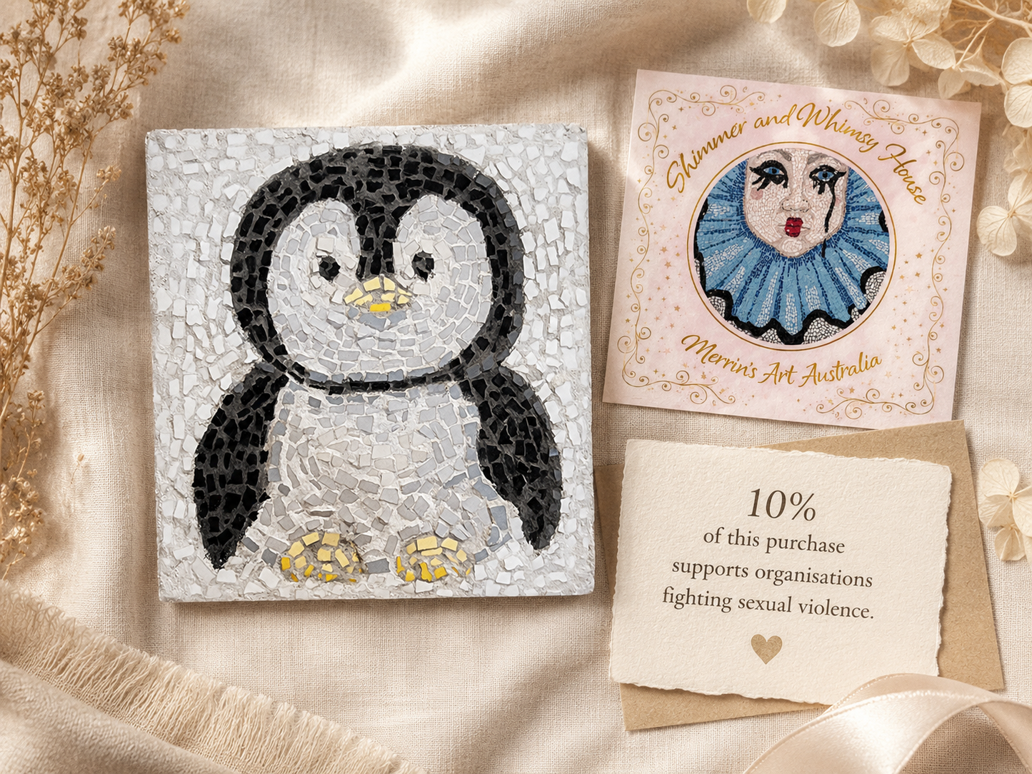 Emperor Pingu Emperor Penguins Mosaic Original Artwork