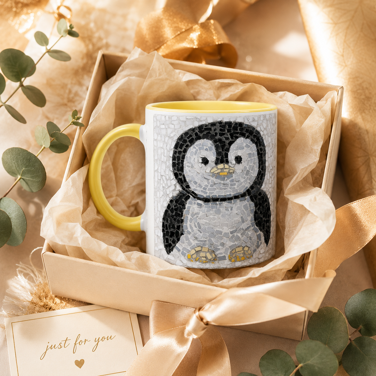 Emperor Pingu Ceramic Mug | Penguin Art Mug 11oz