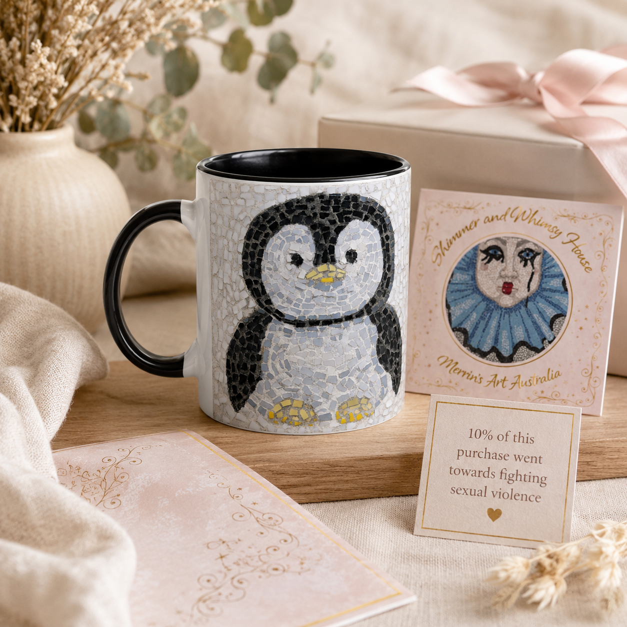Emperor Pingu Ceramic Mug | Penguin Art Mug 11oz