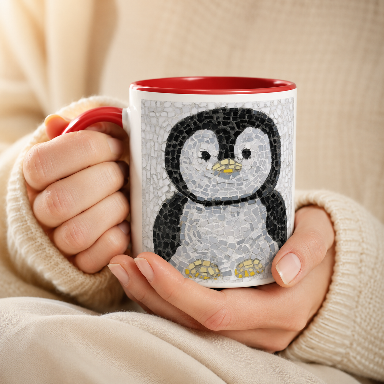 Emperor Pingu Ceramic Mug | Penguin Art Mug 11oz