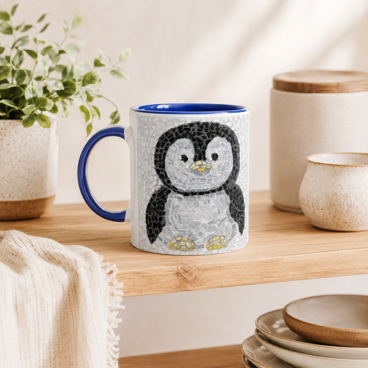 Emperor Pingu Ceramic Mug | Penguin Art Mug 11oz