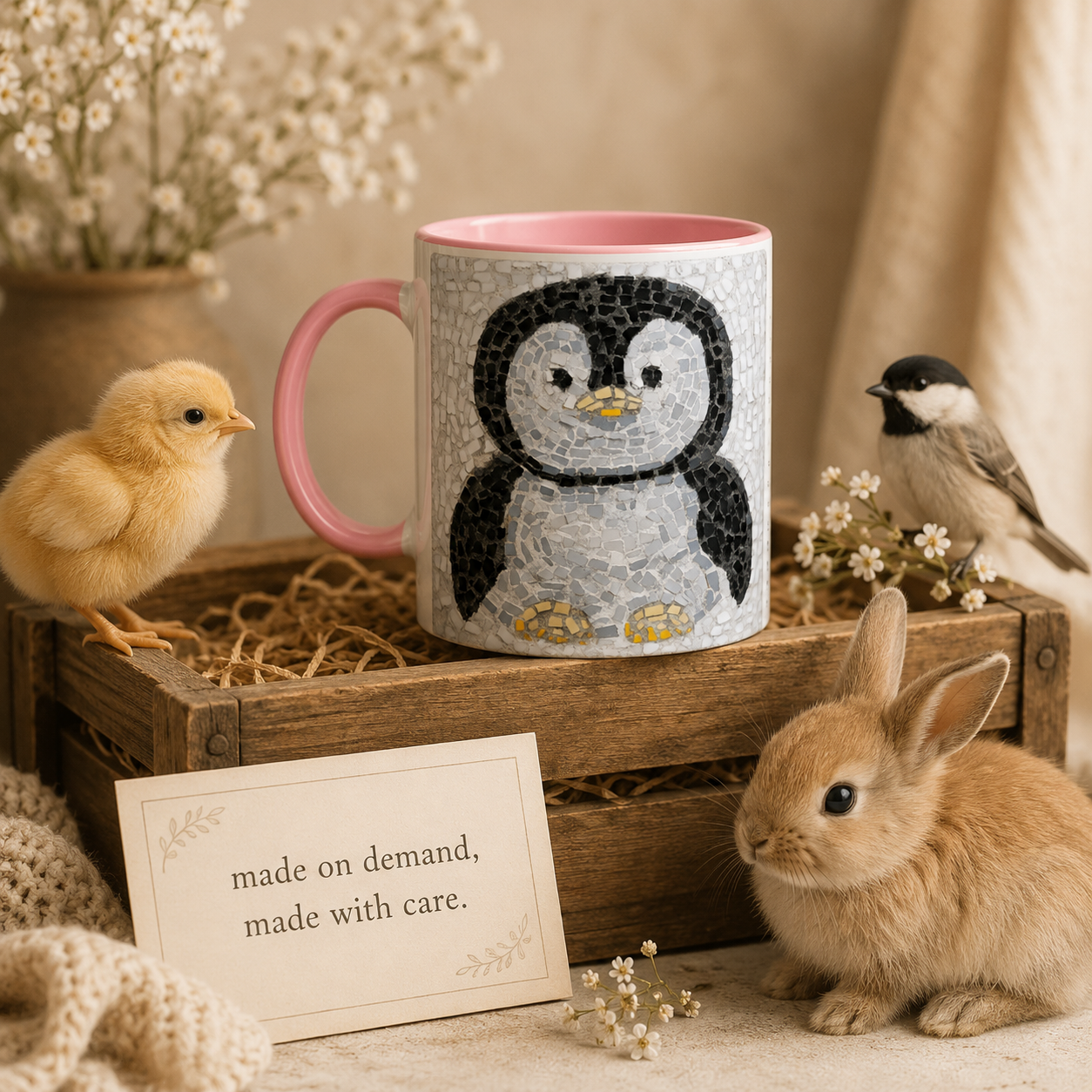 Emperor Pingu Ceramic Mug | Penguin Art Mug 11oz
