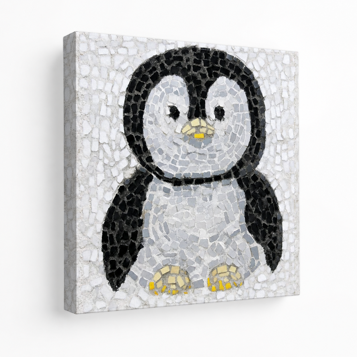 Emperor Pingu Canvas Print | Penguin Mosaic Wall Art