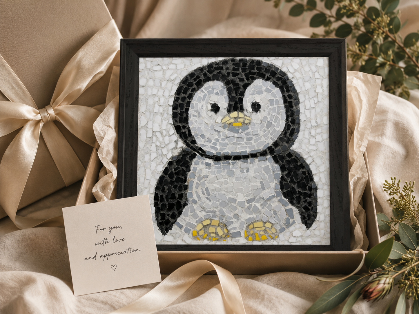 Emperor Pingu Framed Fine Art Poster | Penguin Wall Art