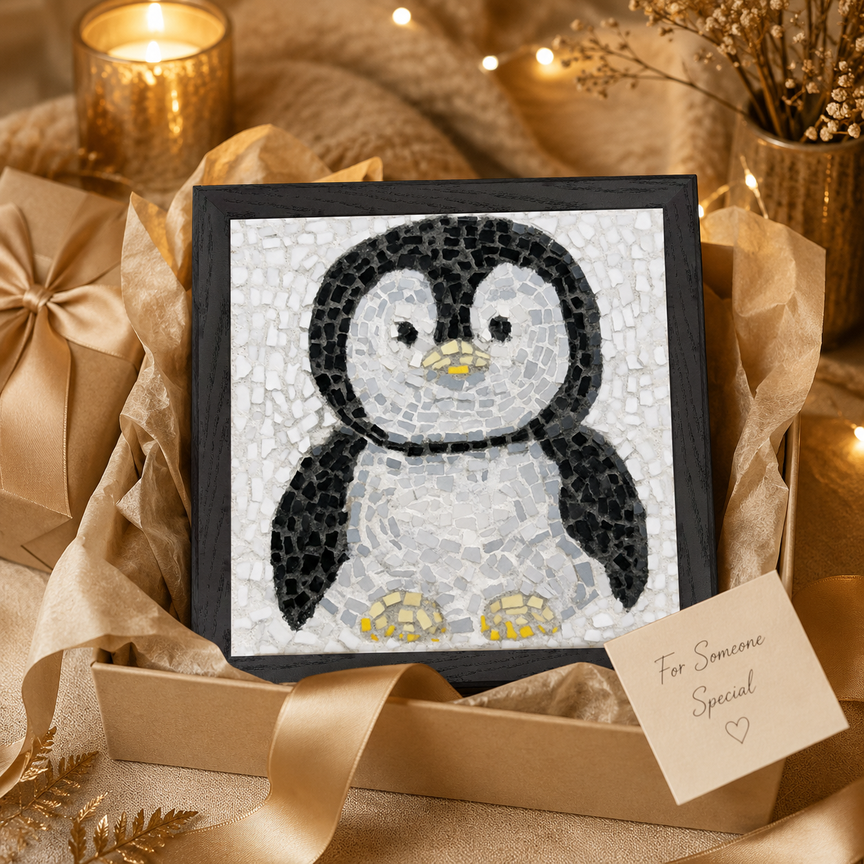 Emperor Pingu Framed Fine Art Poster | Penguin Wall Art