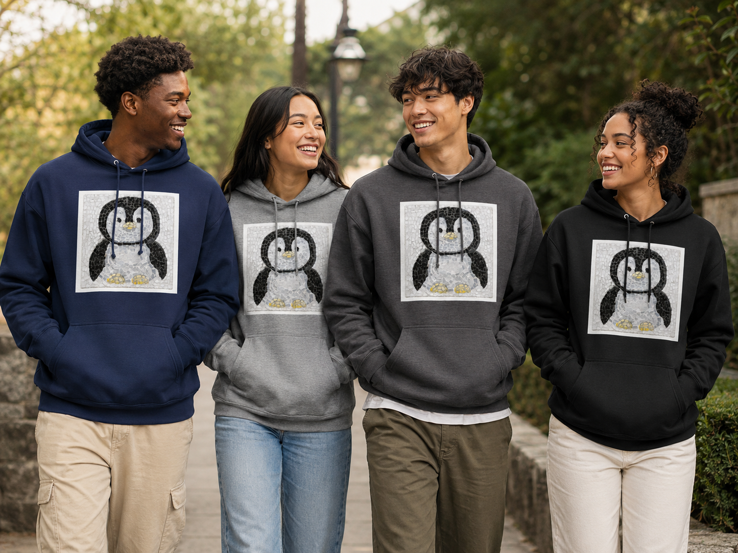 Emperor Pingu Mid-Weight Hoodie | Whimsical Penguin Art Hoodie