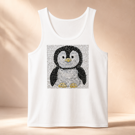 “Emperor Pingu” – Baby Emperor Penguin Mosaic Tank Top