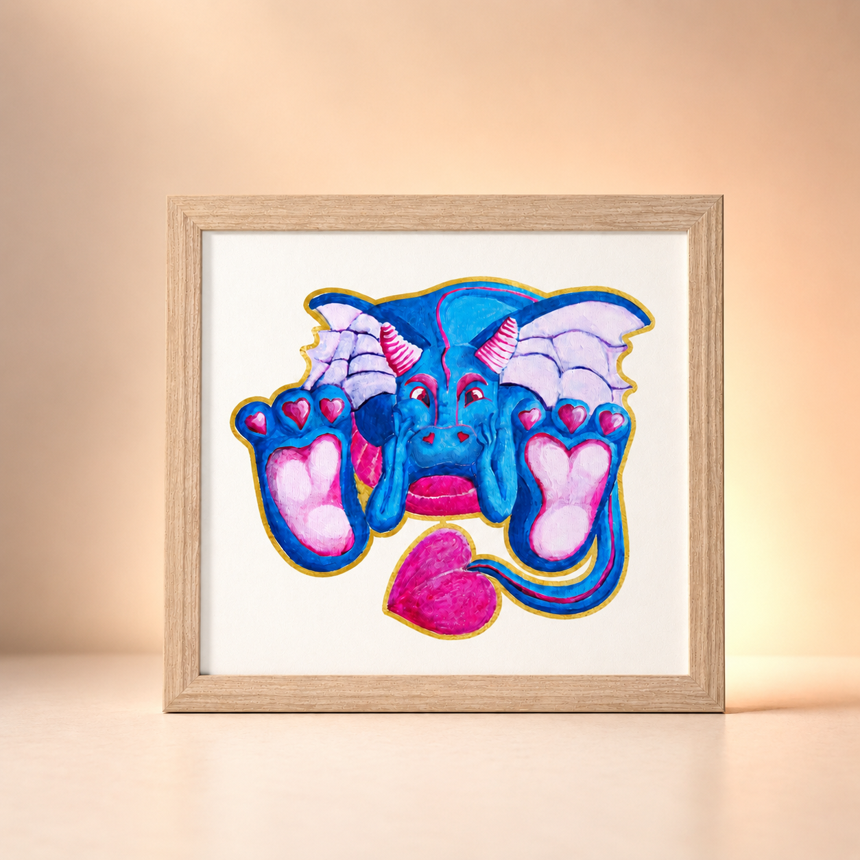 Felix the Love Dragon Framed Poster | Shimmer & Whimsy House