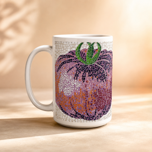 Heirloom Quality Ceramic Mug — Heirloom Tomato Mosaic Art Mug