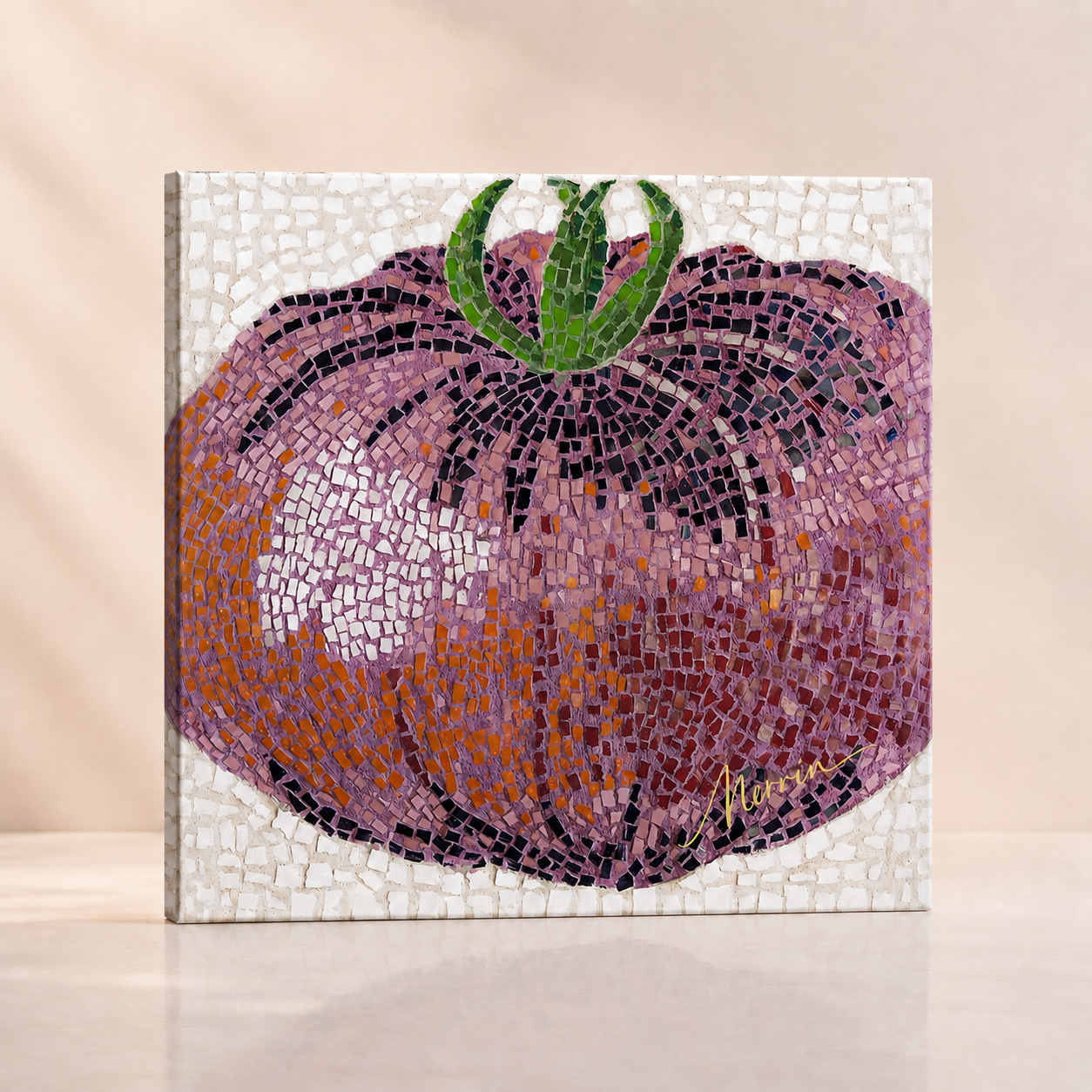 Heirloom Quality Mosaic Canvas Print | Tomato Mosaic Wall Art