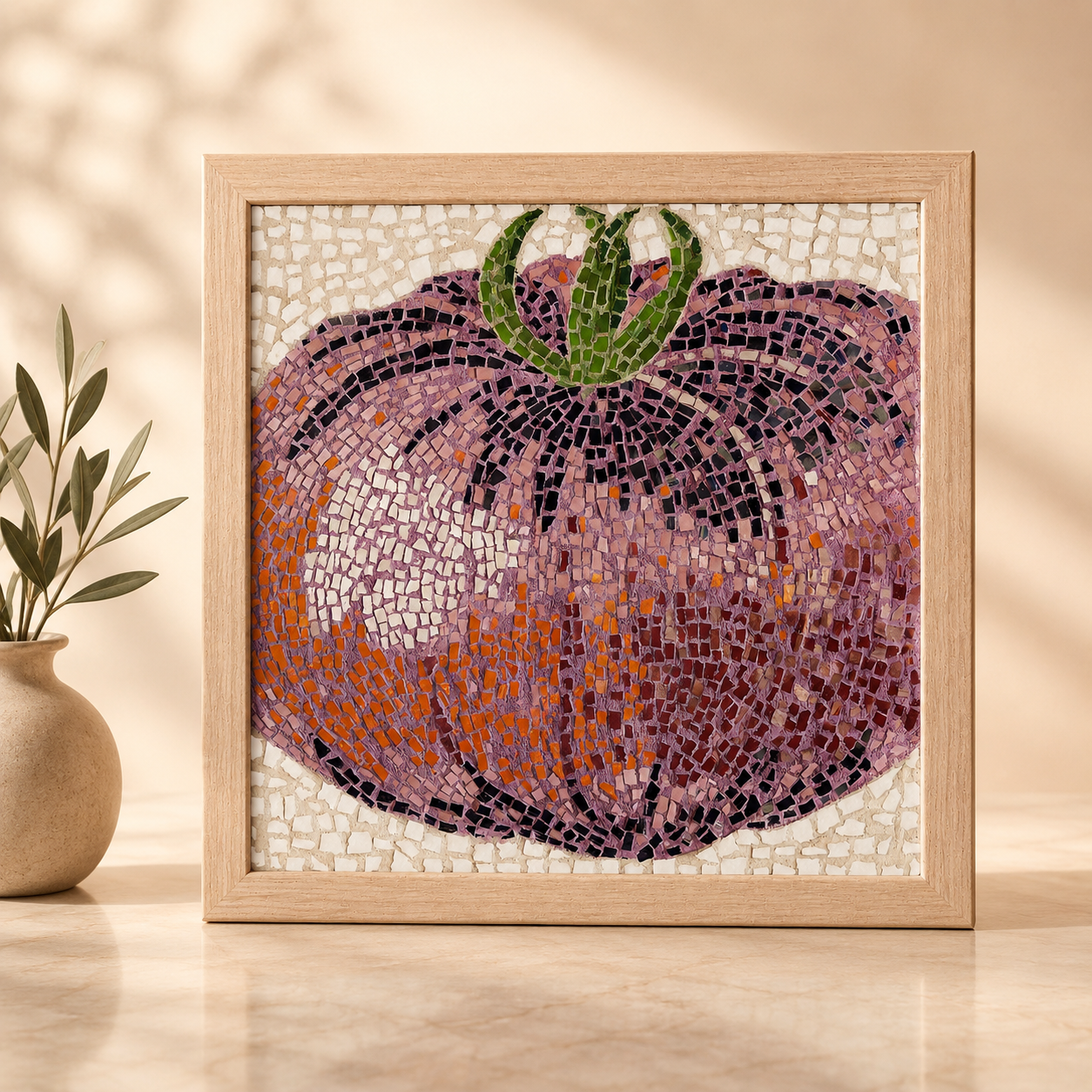 Heirloom Quality Premium Framed Poster — Heirloom Tomato Mosaic Wall Art
