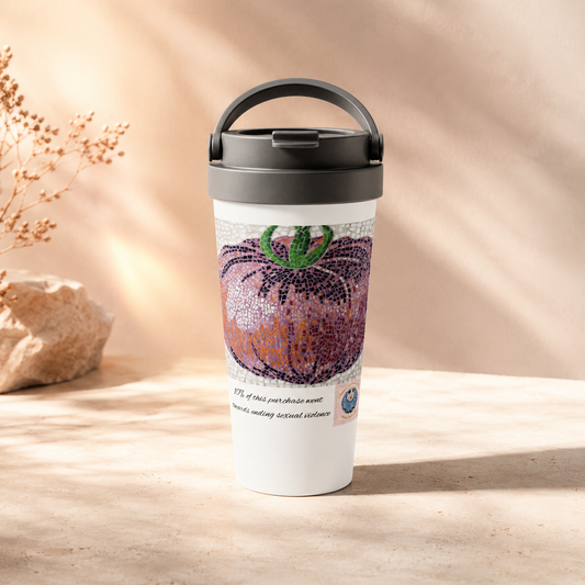 Heirloom Quality Mosaic Travel Mug | Tomato Art Stainless Steel Mug