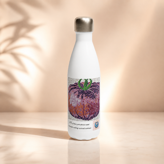 Heirloom Quality 17oz Stainless Steel Water Bottle | Tomato Mosaic Art Bottle
