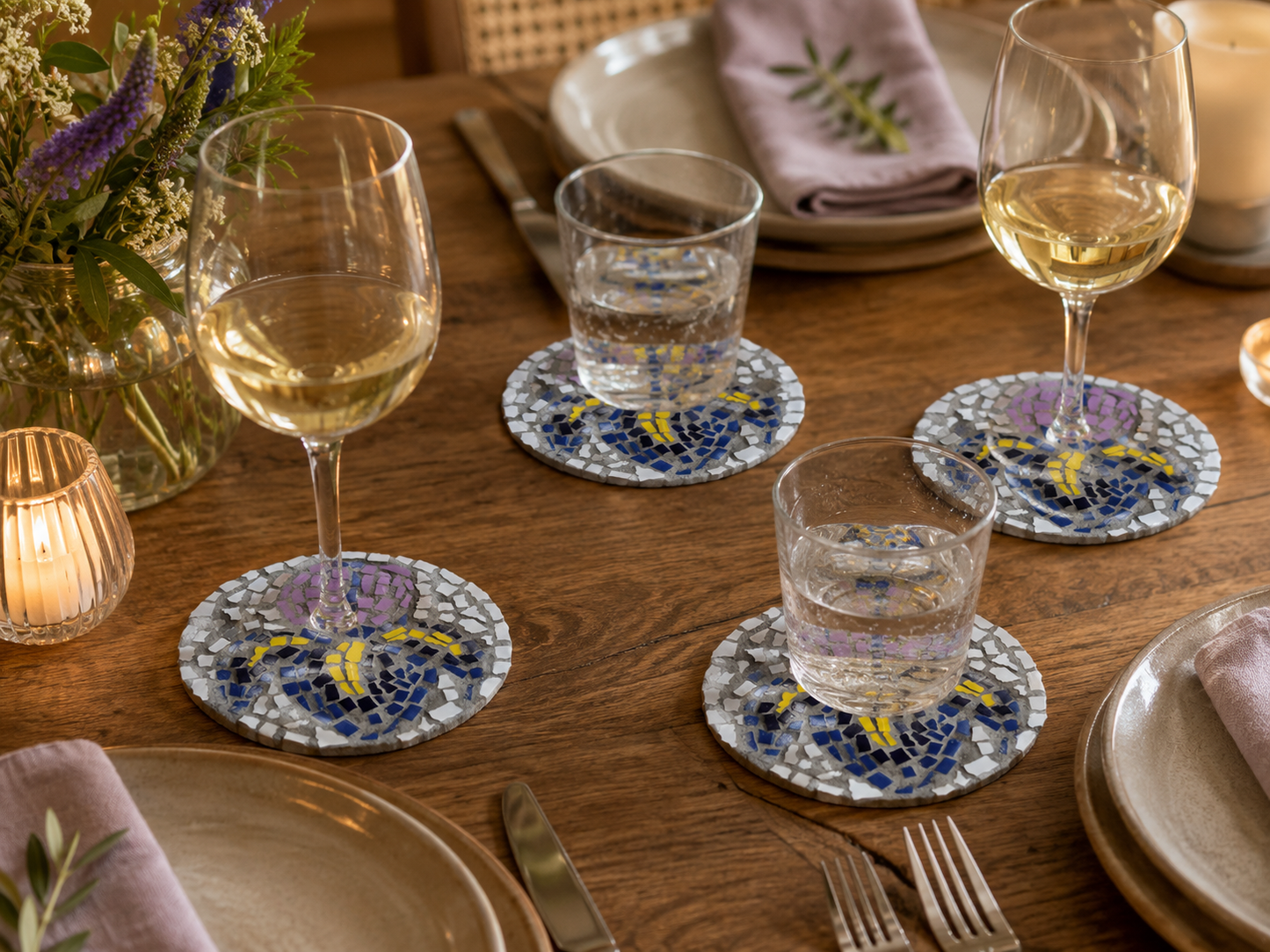 Iris Coaster Mosaic Kits for Families & Friends | Create Together DIY Experience