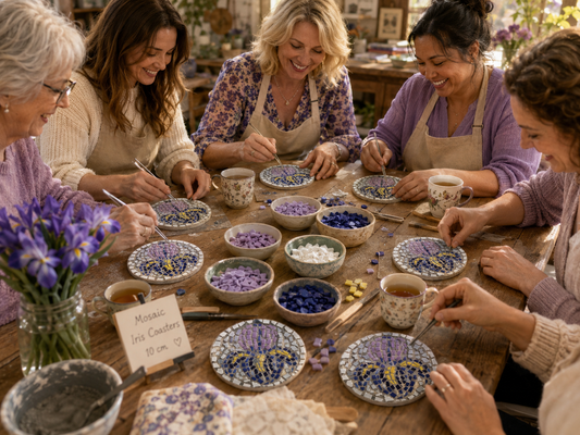 Iris Coaster Mosaic Kits for Families & Friends | Create Together DIY Experience