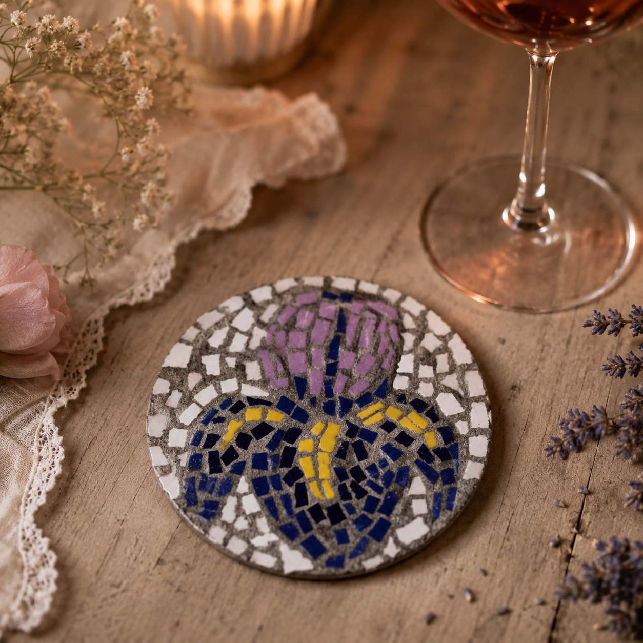 Iris Coaster Mosaic Kits for Families & Friends | Create Together DIY Experience