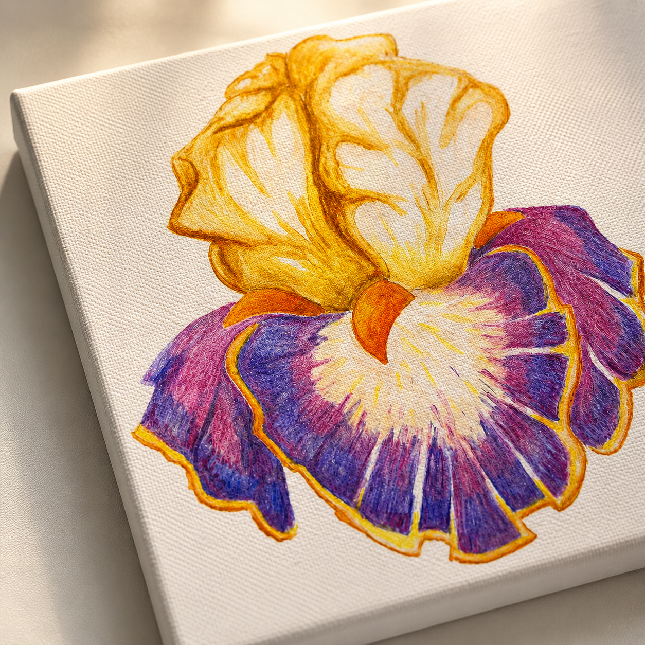 Iris of Solara Canvas Print | Floral Wall Art About Renewal & Choosing Yourself