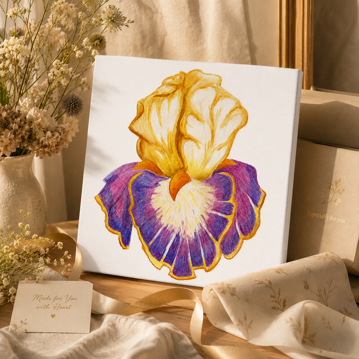 Iris of Solara Canvas Print | Floral Wall Art About Renewal & Choosing Yourself
