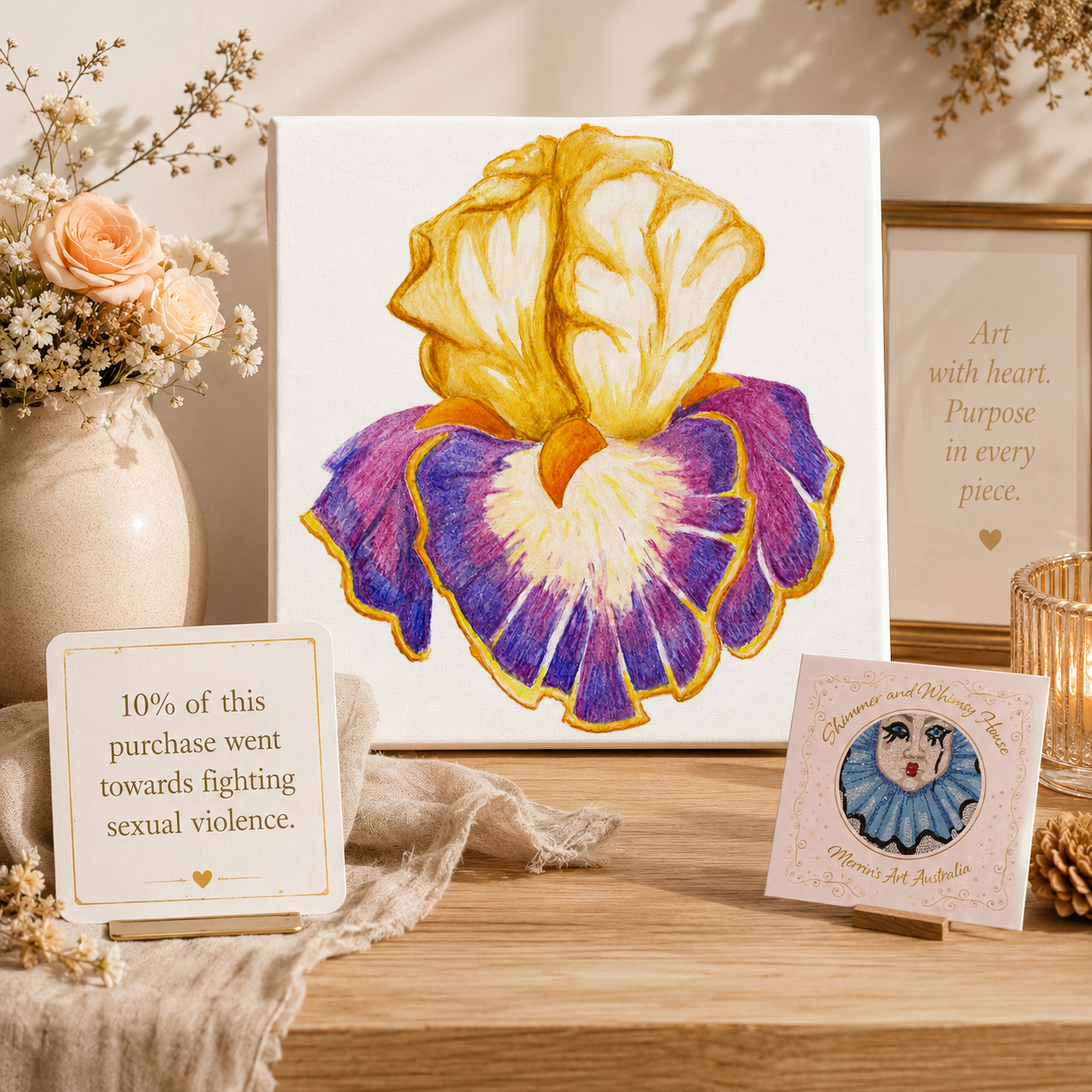 Iris of Solara Canvas Print | Floral Wall Art About Renewal & Choosing Yourself