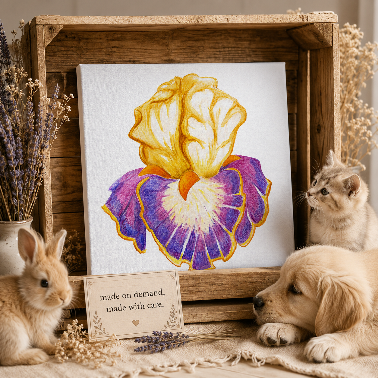 Iris of Solara Canvas Print | Floral Wall Art About Renewal & Choosing Yourself
