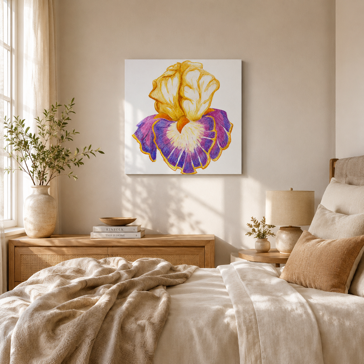Iris of Solara Canvas Print | Floral Wall Art About Renewal & Choosing Yourself