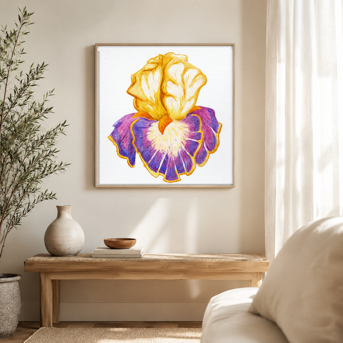 Iris of Solara Canvas Print | Floral Wall Art About Renewal & Choosing Yourself