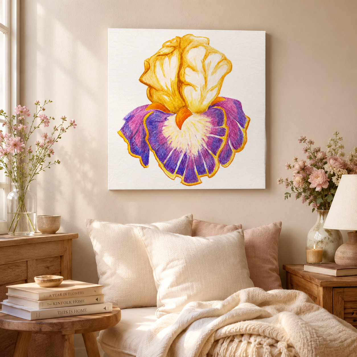 Iris of Solara Canvas Print | Floral Wall Art About Renewal & Choosing Yourself