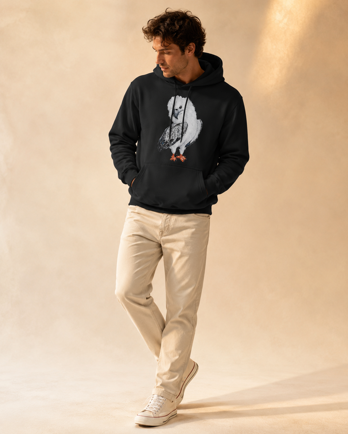 Premium Unisex Pullover Hoodie | Clothing | "Just a Lil Nibble" White-bellied Sea Eagle Artwork