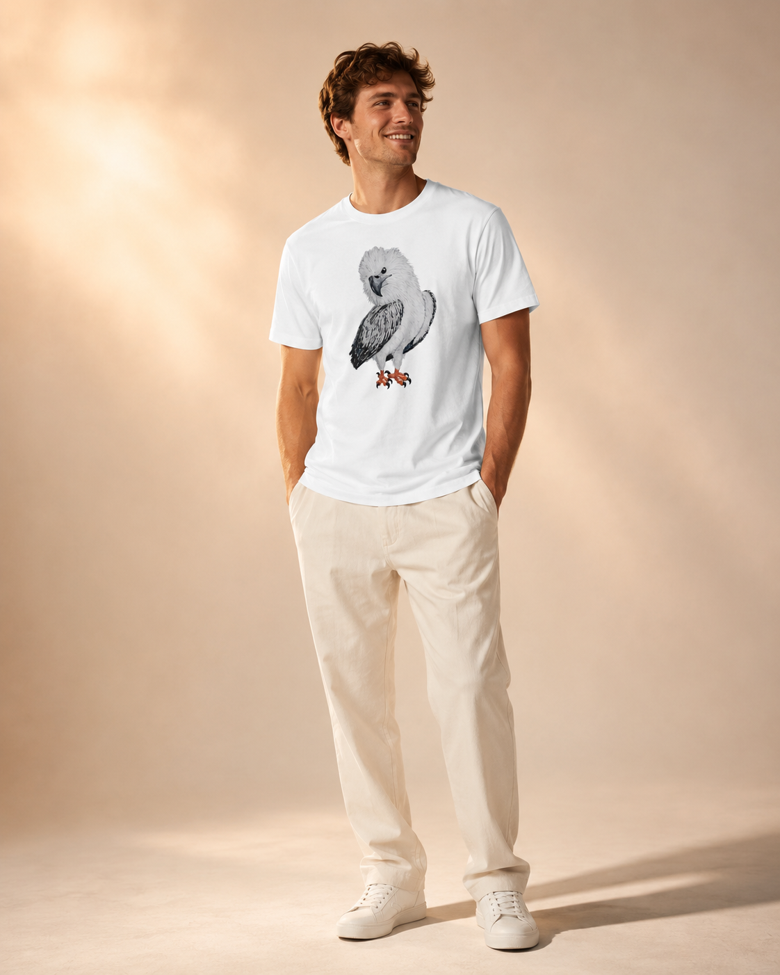 Ultra Cotton Unisex Crewneck T-shirt | Clothing | "Just a Lil Nibble" White-bellied Sea Eagle Artwork