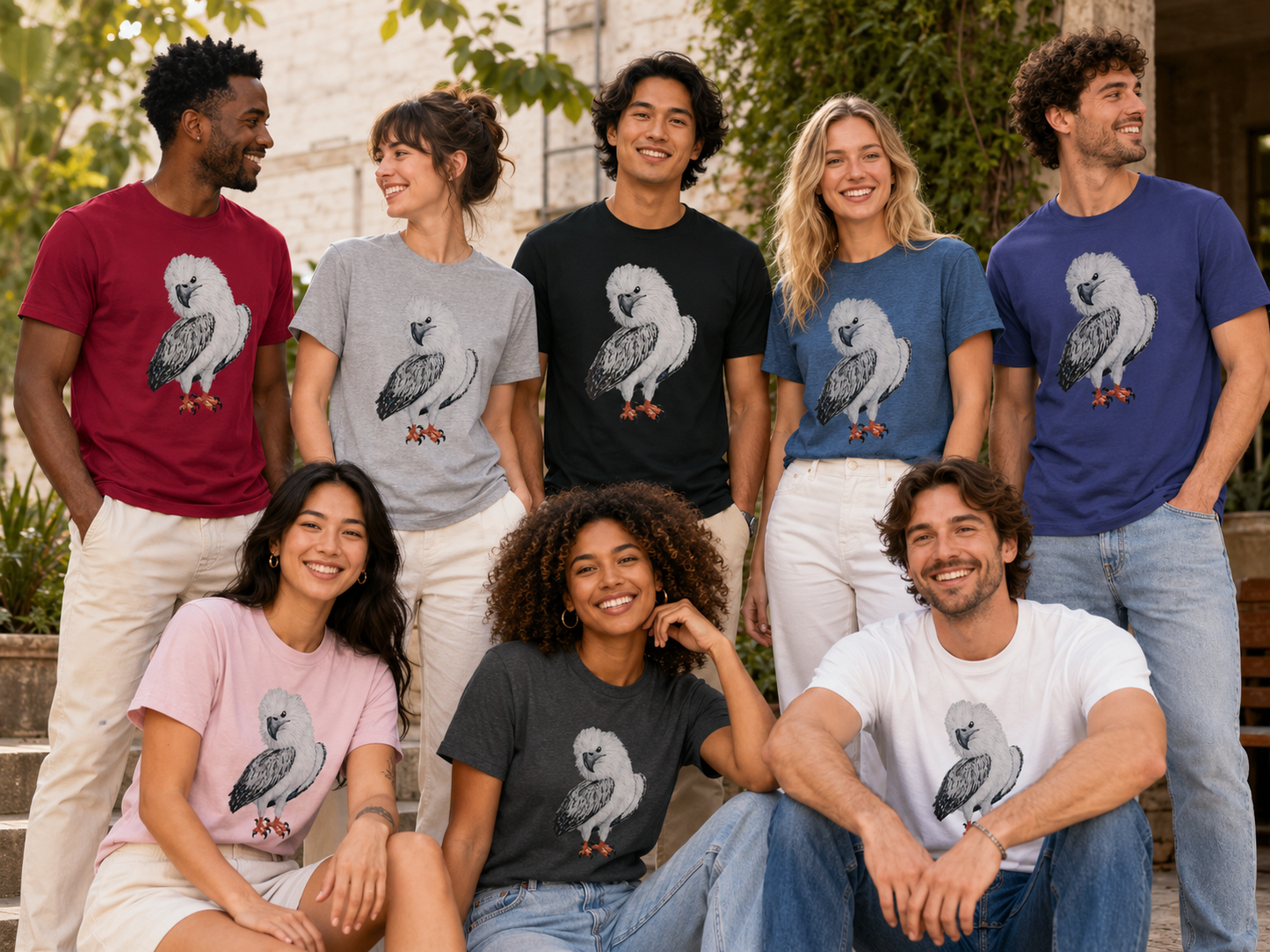 Ultra Cotton Unisex Crewneck T-shirt | Clothing | "Just a Lil Nibble" White-bellied Sea Eagle Artwork