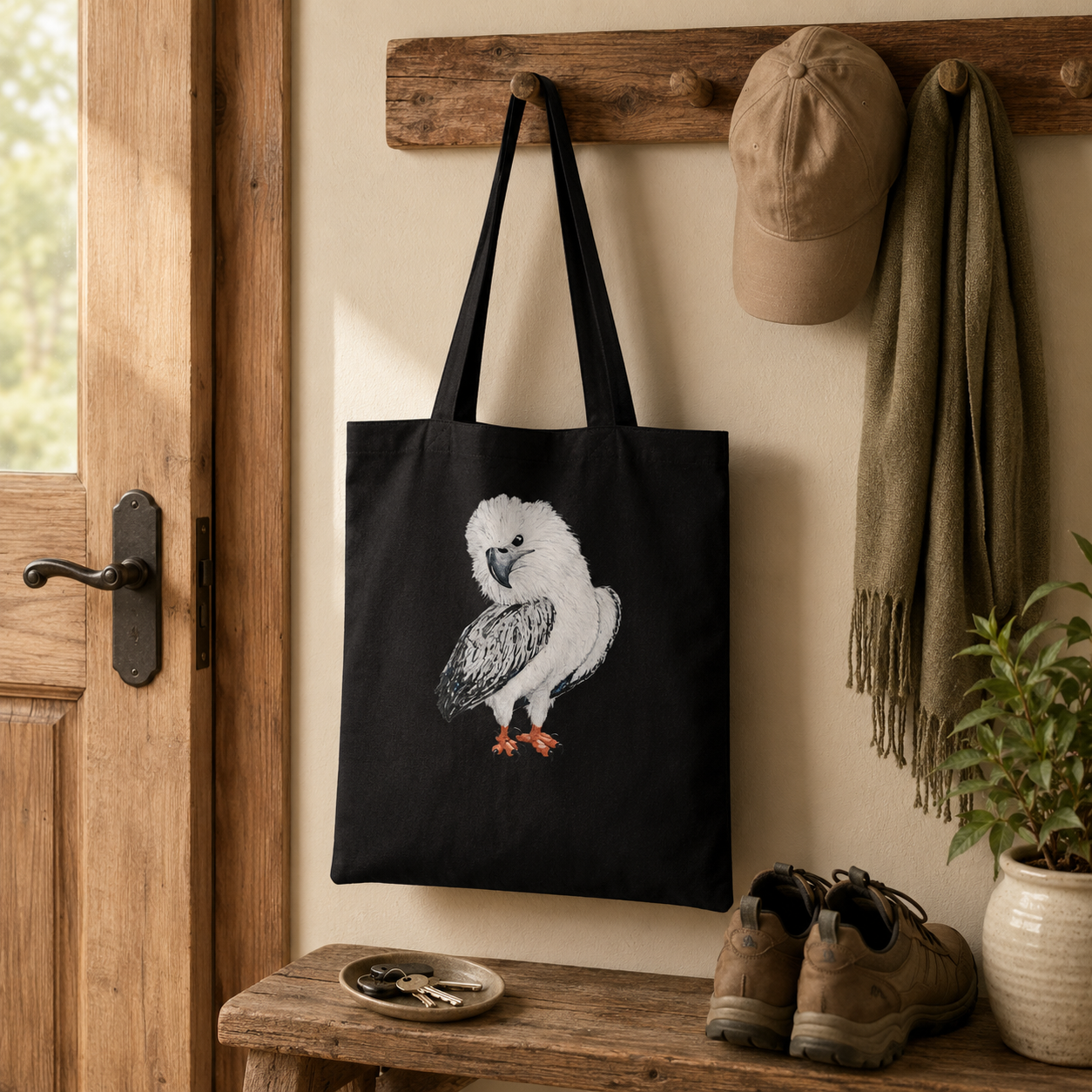 Classic Tote Bag | Useful Everyday Clothing | "Just a Lil Nibble" White-bellied Sea Eagle Artwork