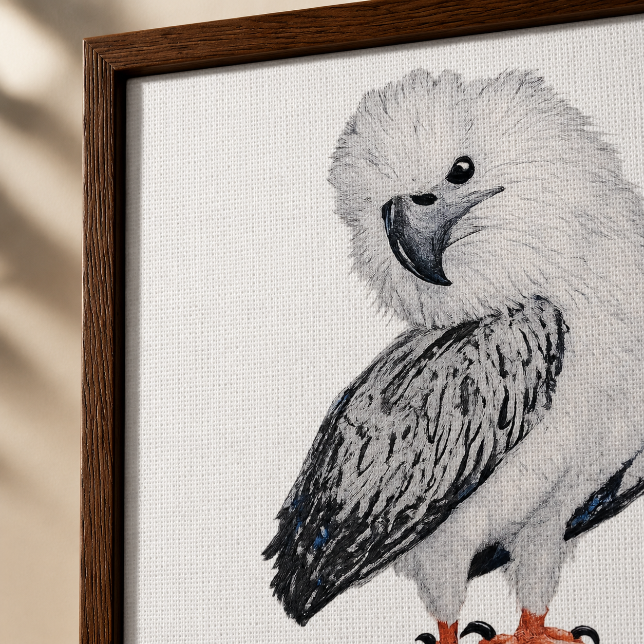 Framed Canvas |"Just a Lil Nibble" White-bellied Sea Eagle Artwork