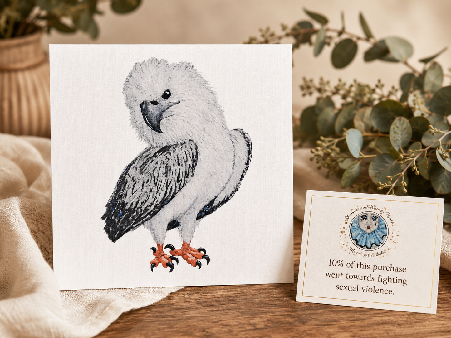 “Just a Lil Nibble" White-bellied Sea Eagle Artwork – Hand-signed Collectible Print