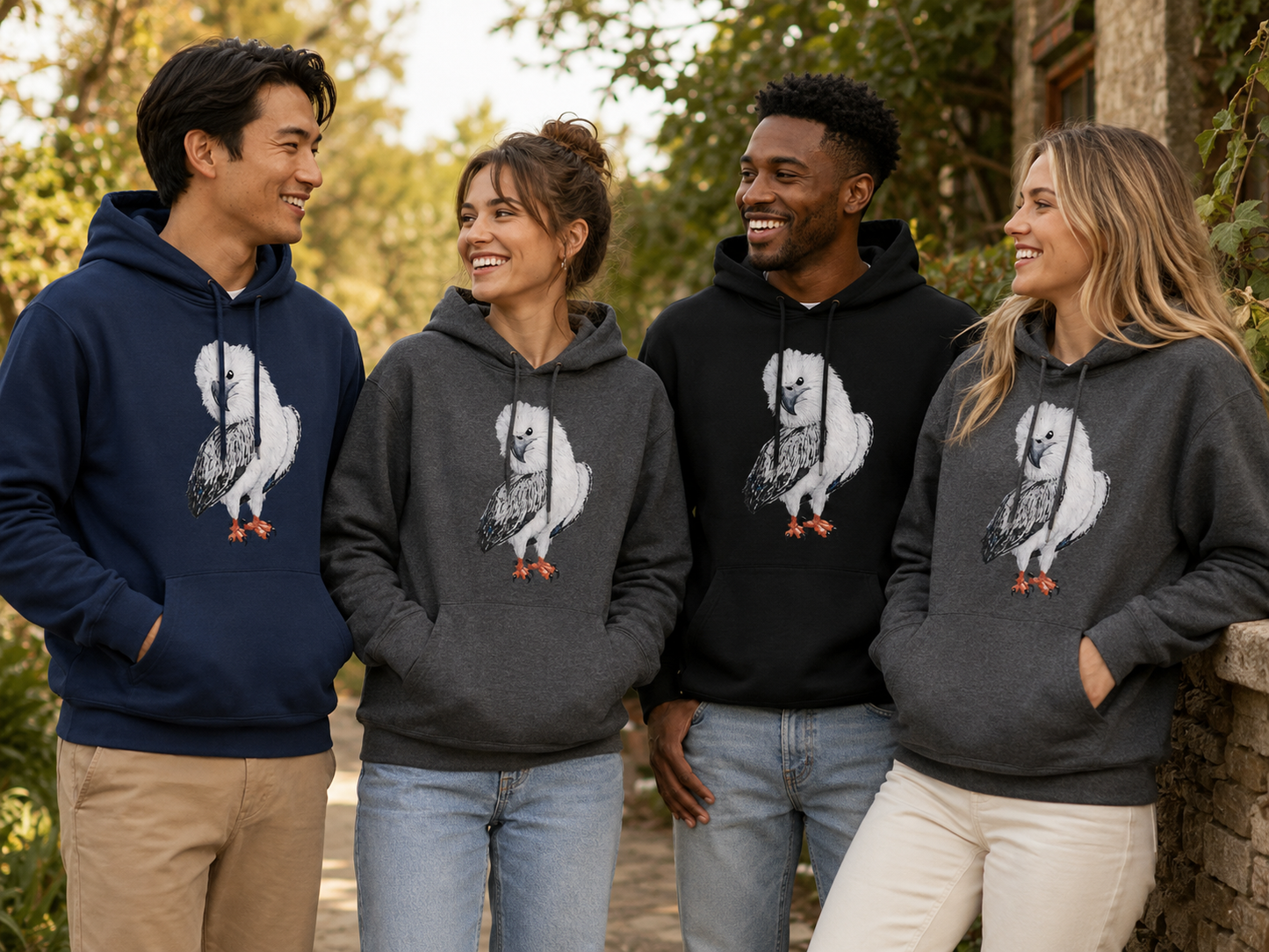 Premium Unisex Pullover Hoodie | Clothing | "Just a Lil Nibble" White-bellied Sea Eagle Artwork
