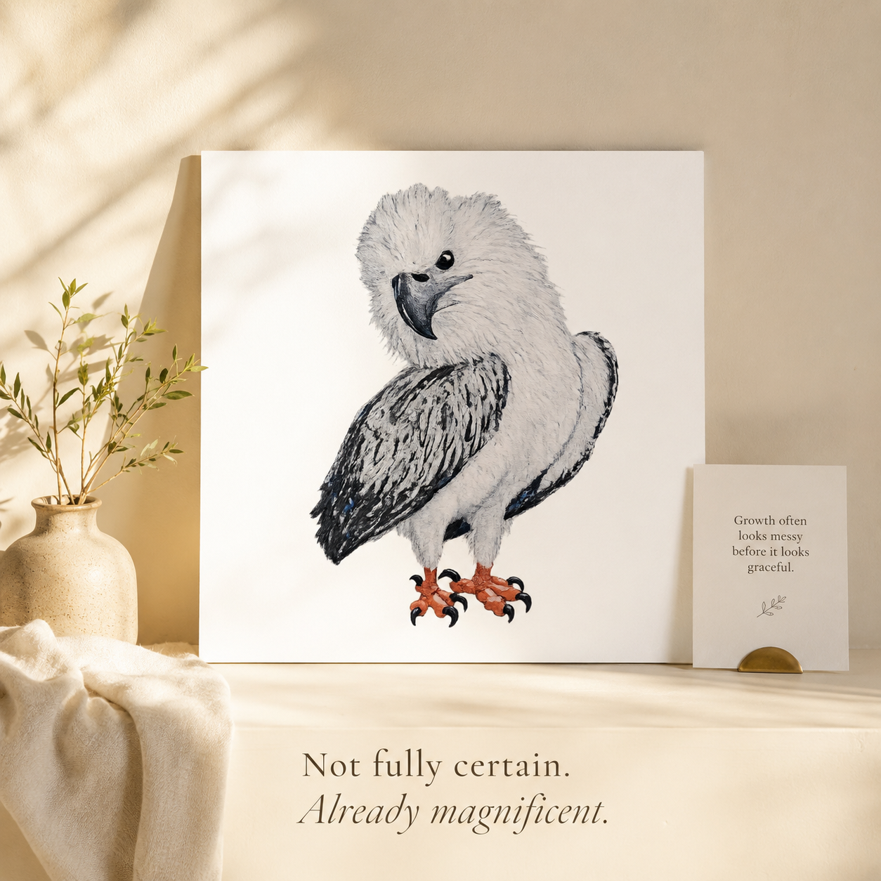 Fine Art Poster Print Wall Art | "Just a Lil Nibble" White-bellied Sea Eagle Artwork