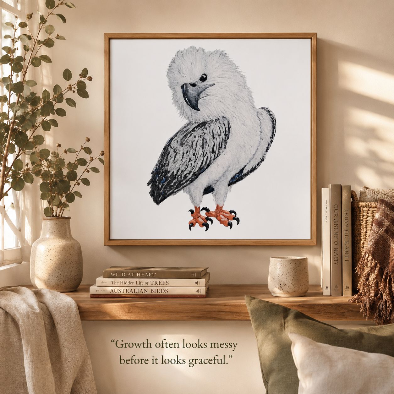 Fine Art Poster Print Wall Art | "Just a Lil Nibble" White-bellied Sea Eagle Artwork