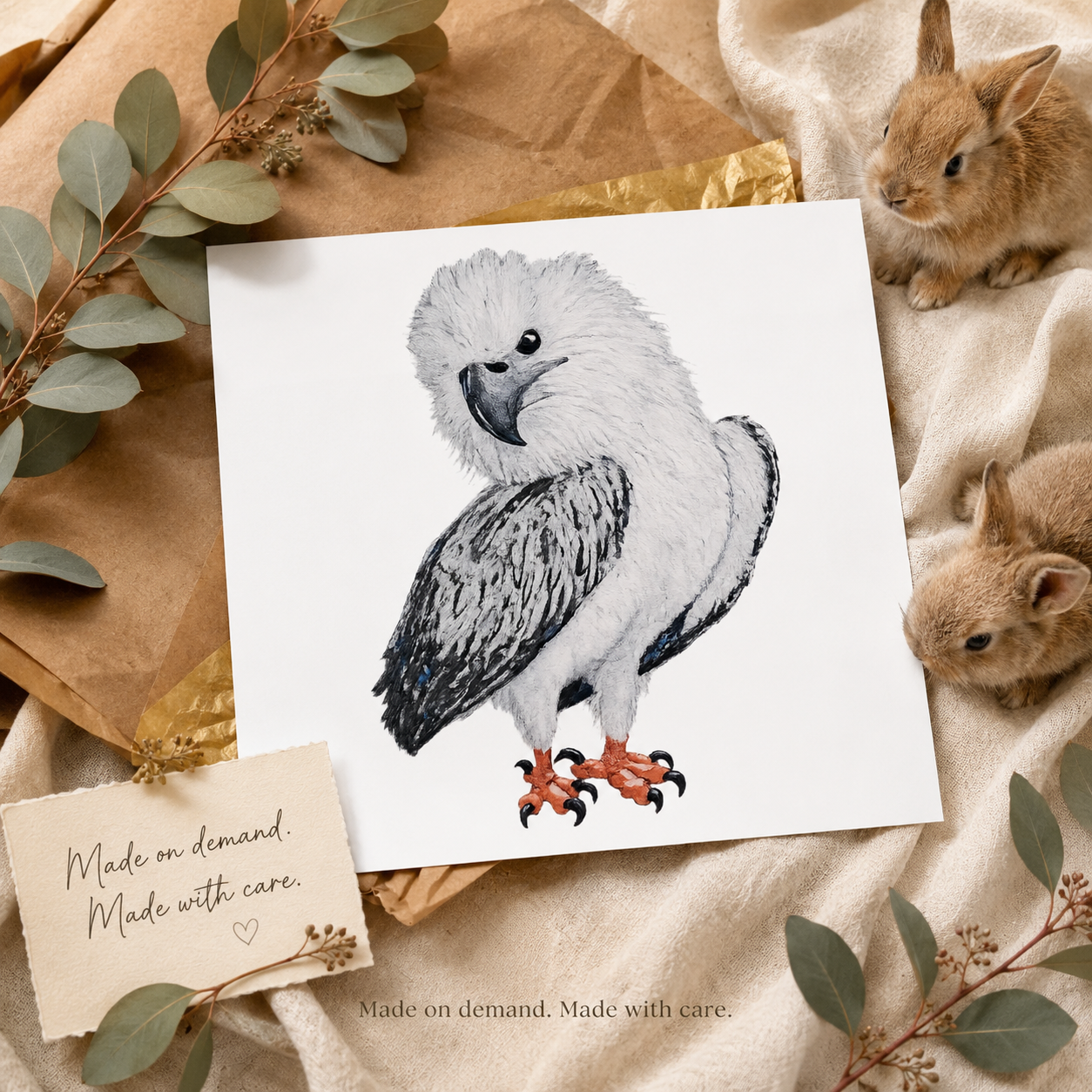 Fine Art Poster Print Wall Art | "Just a Lil Nibble" White-bellied Sea Eagle Artwork