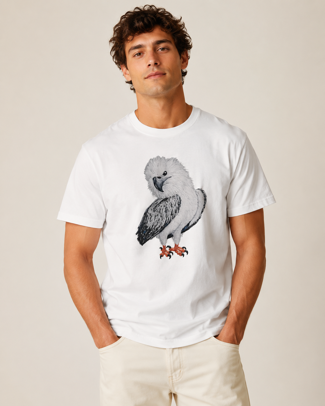 Ultra Cotton Unisex Crewneck T-shirt | Clothing | "Just a Lil Nibble" White-bellied Sea Eagle Artwork