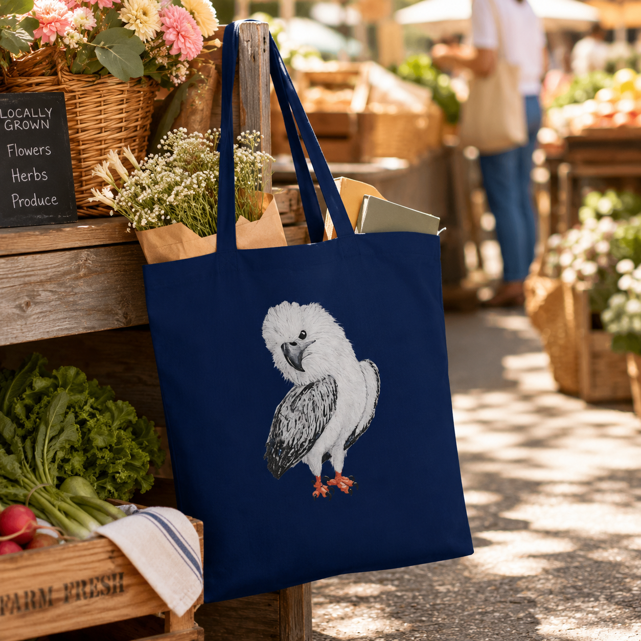 Classic Tote Bag | Useful Everyday Clothing | "Just a Lil Nibble" White-bellied Sea Eagle Artwork