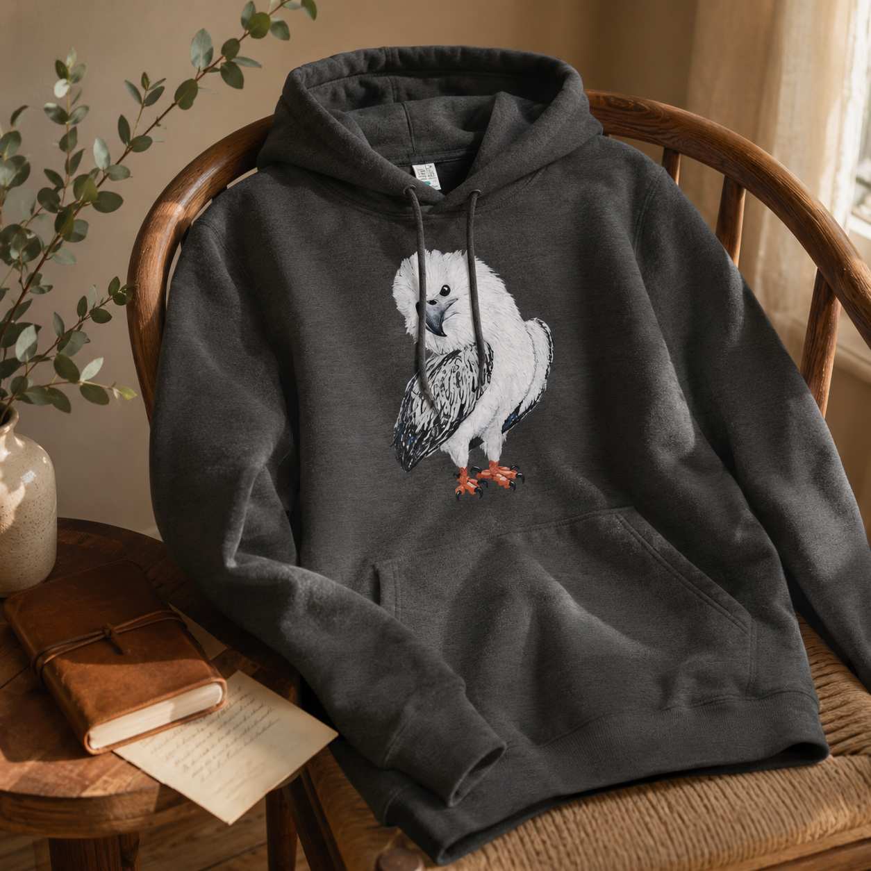 Premium Unisex Pullover Hoodie | Clothing | "Just a Lil Nibble" White-bellied Sea Eagle Artwork
