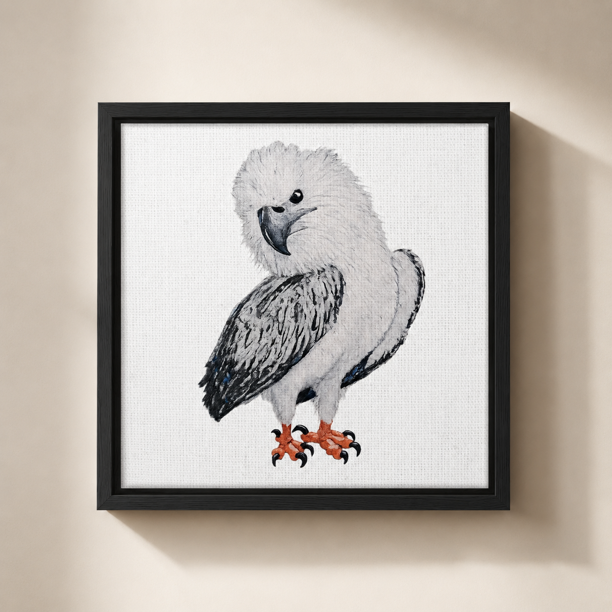 Framed Canvas |"Just a Lil Nibble" White-bellied Sea Eagle Artwork