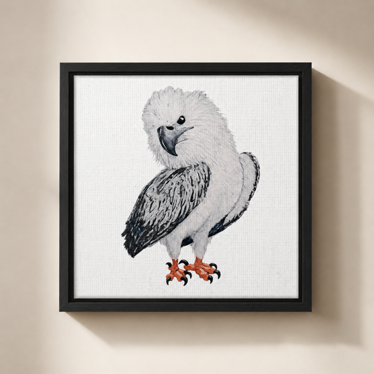 Framed Canvas |"Just a Lil Nibble" White-bellied Sea Eagle Artwork