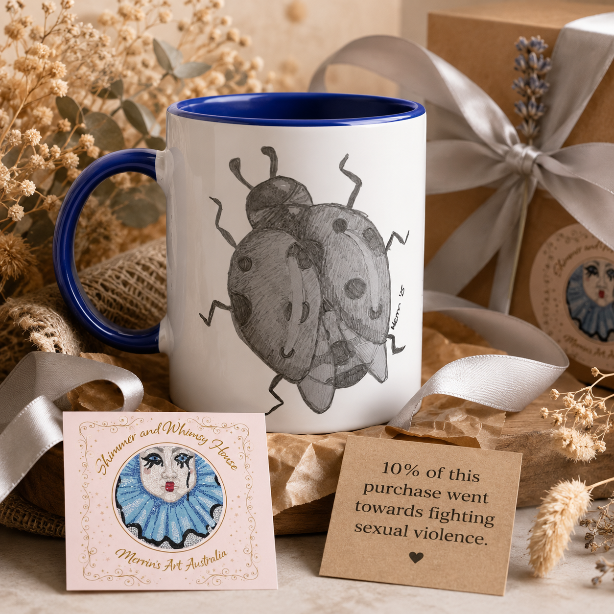 Lady of Ashes Ceramic Mug | 11oz Colour-Accent Art Mug