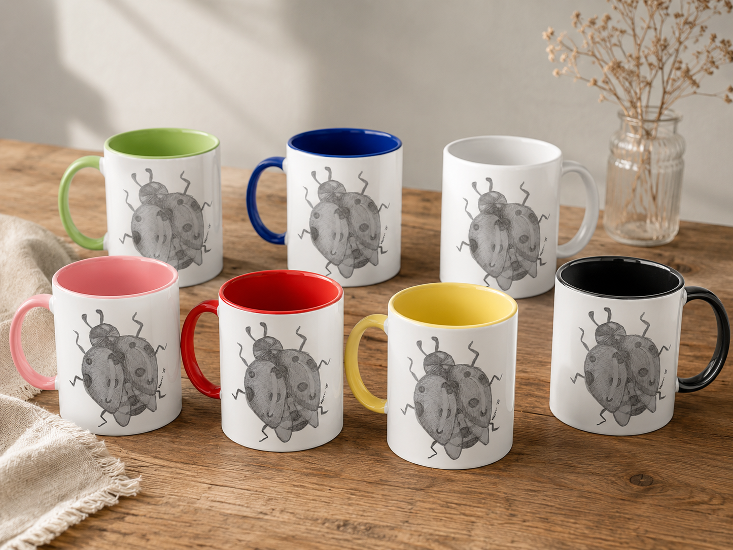 Lady of Ashes Ceramic Mug | 11oz Colour-Accent Art Mug