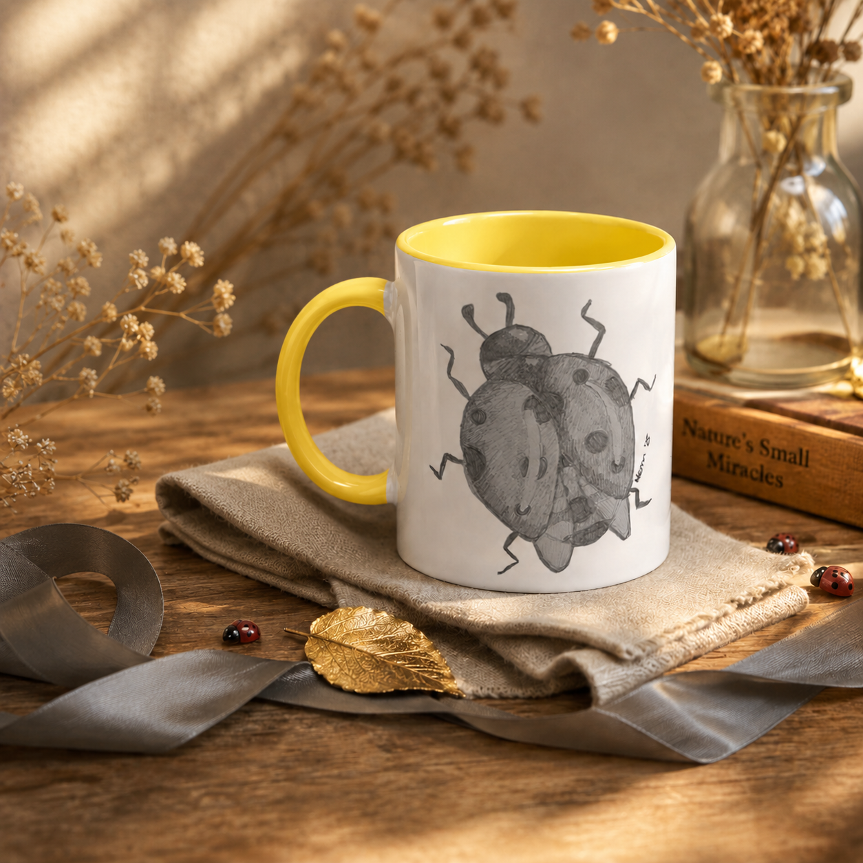 Lady of Ashes Ceramic Mug | 11oz Colour-Accent Art Mug