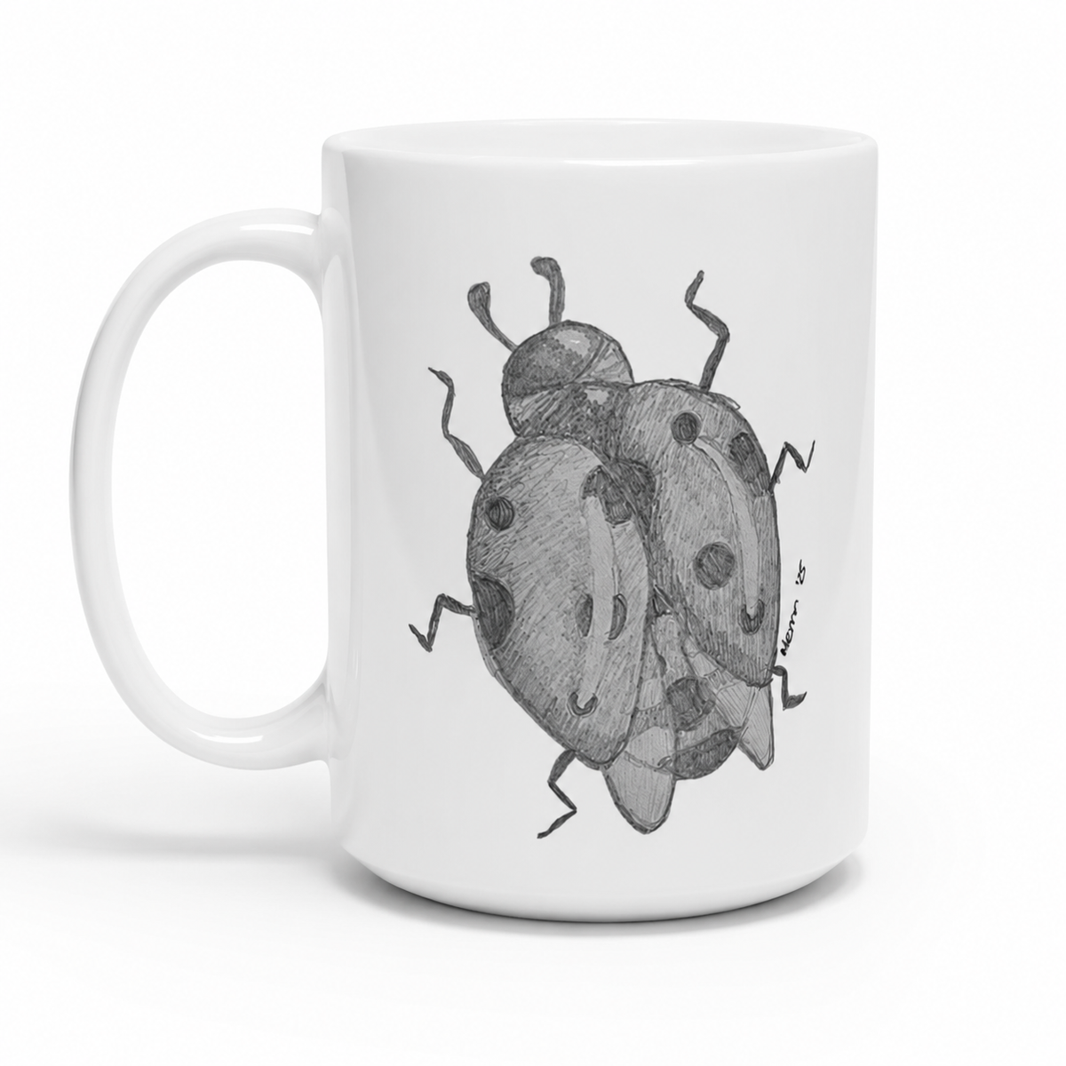The Lady of Ashes Ceramic Mug | 15oz Symbolic Ladybird Art Mug